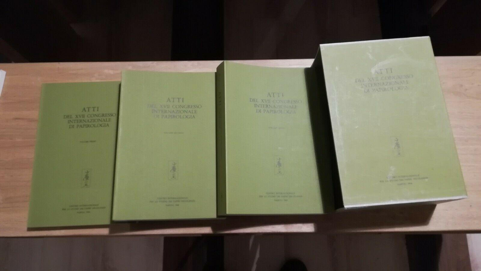 AA.VV. - Atti del XVII congresso internazionale di papirologia 3 volumi in cofanetto - Centro internazionale per lo studio dei papiri erc