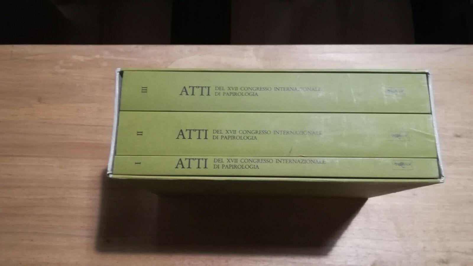 AA.VV. - Atti del XVII congresso internazionale di papirologia 3 volumi in cofanetto - Centro internazionale per lo studio dei papiri erc - immagine 2